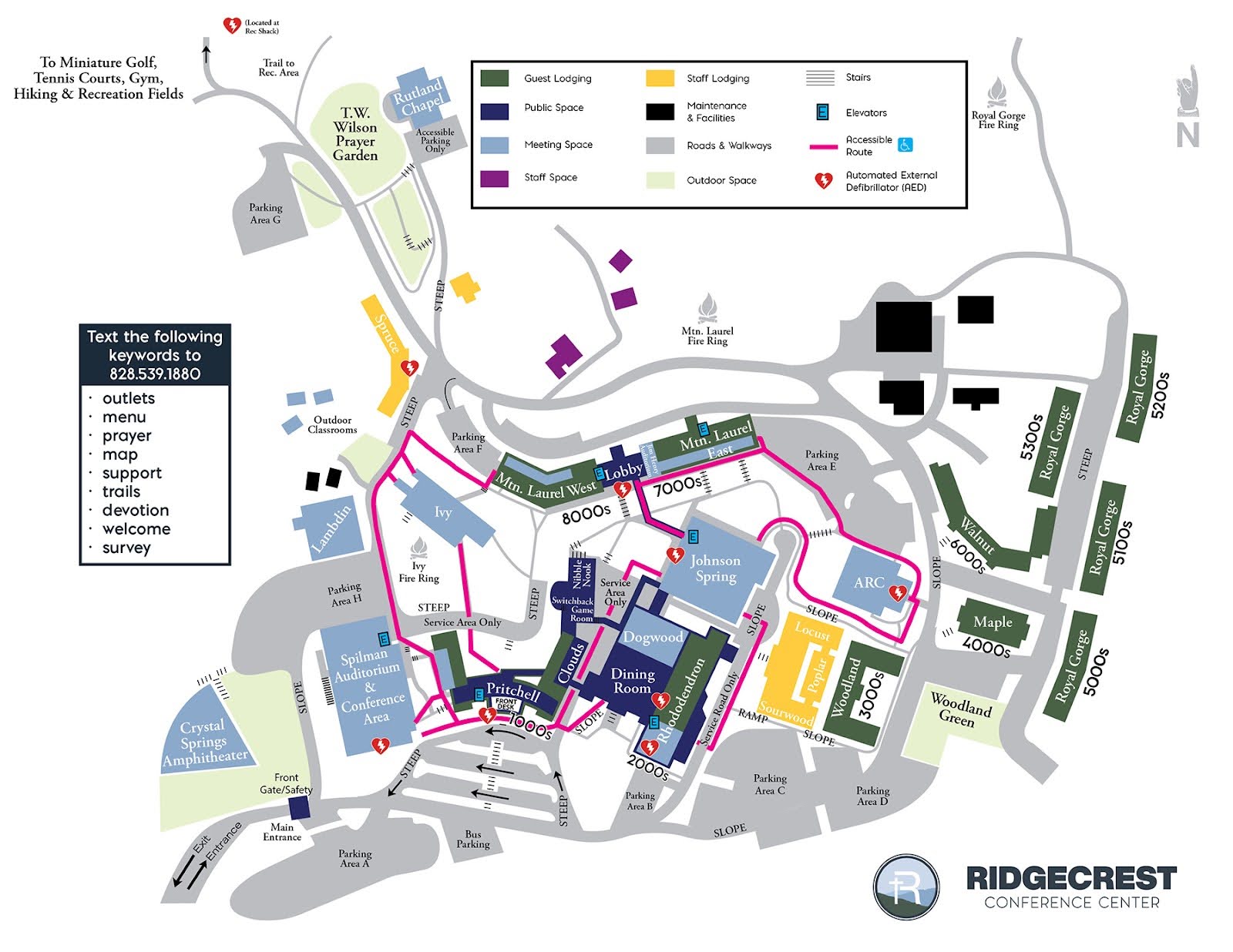 Ridgecrest Conference Center Map